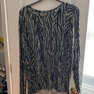 Belle by Kim Gravel Animal Print Tunic - Black and White